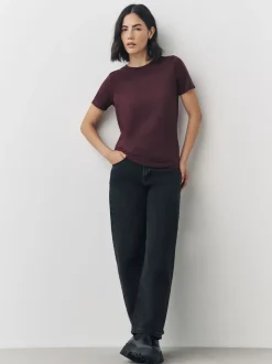 Aardse tinten - Set van 7 katoenen T-shirts met ronde hals voor alle dagen