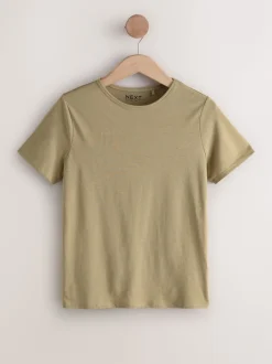 Aardse tinten - Set van 7 katoenen T-shirts met ronde hals voor alle dagen