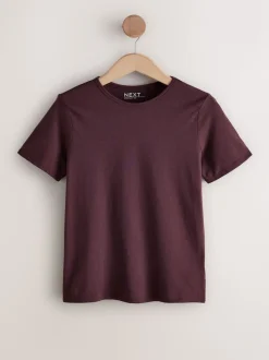 Aardse tinten - Set van 7 katoenen T-shirts met ronde hals voor alle dagen