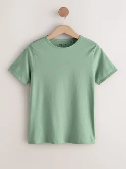 Aardse tinten - Set van 7 katoenen T-shirts met ronde hals voor alle dagen