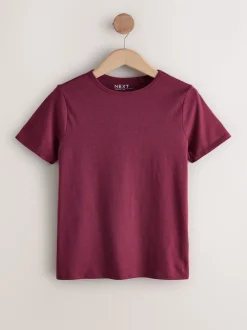 Aardse tinten - Set van 7 katoenen T-shirts met ronde hals voor alle dagen