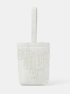 Accessorize Bridal Beaded Fringe Bag