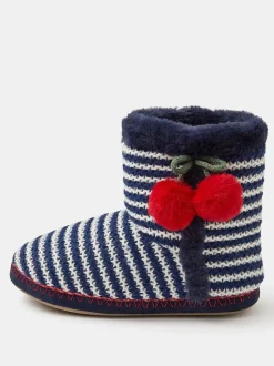 Accessorize Cherry Stripe Slipper Boots