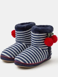 Accessorize Cherry Stripe Slipper Boots
