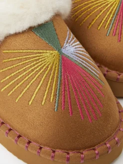 Accessorize Embroidered Mule Slippers
