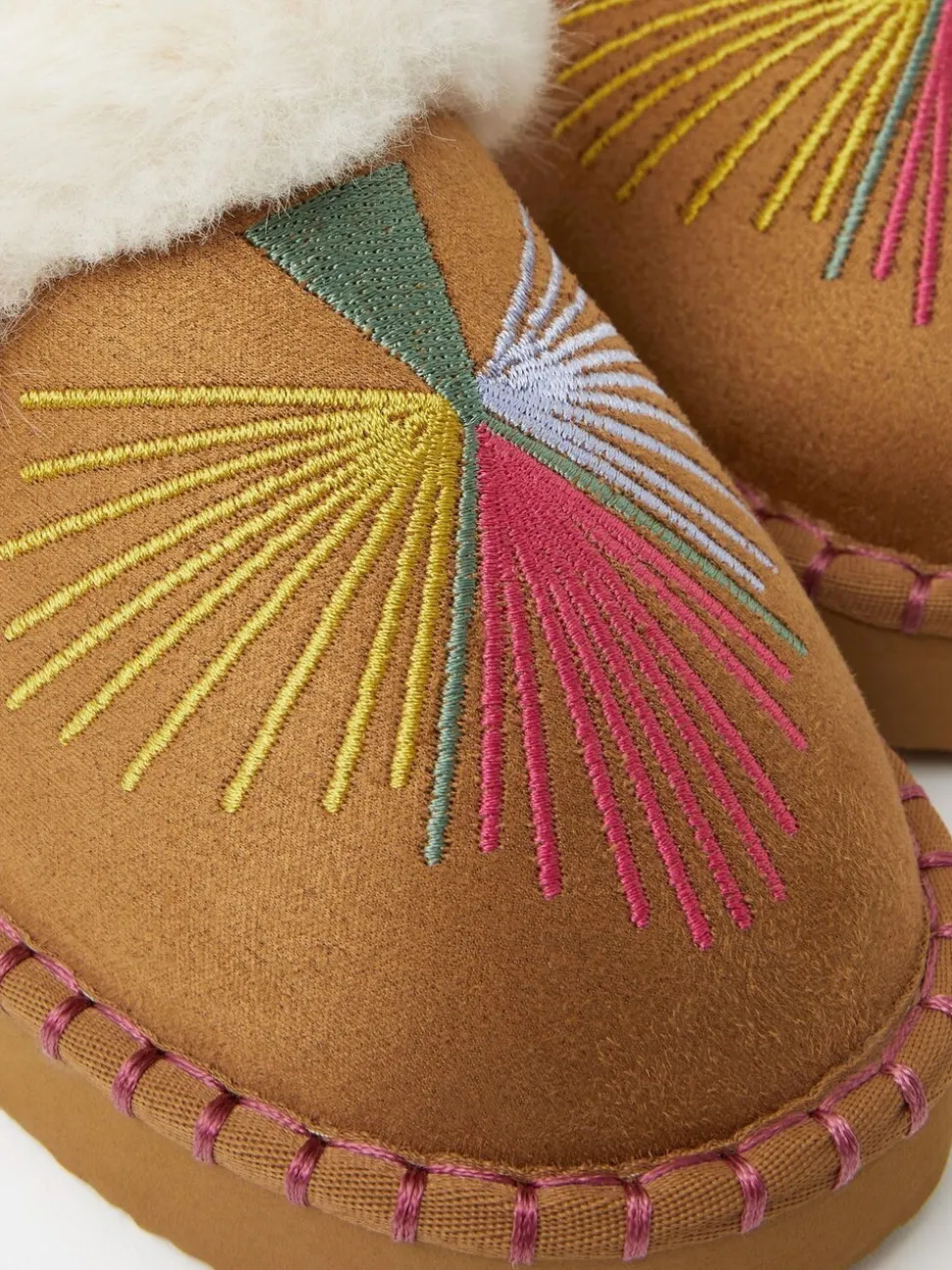 Accessorize Embroidered Mule Slippers