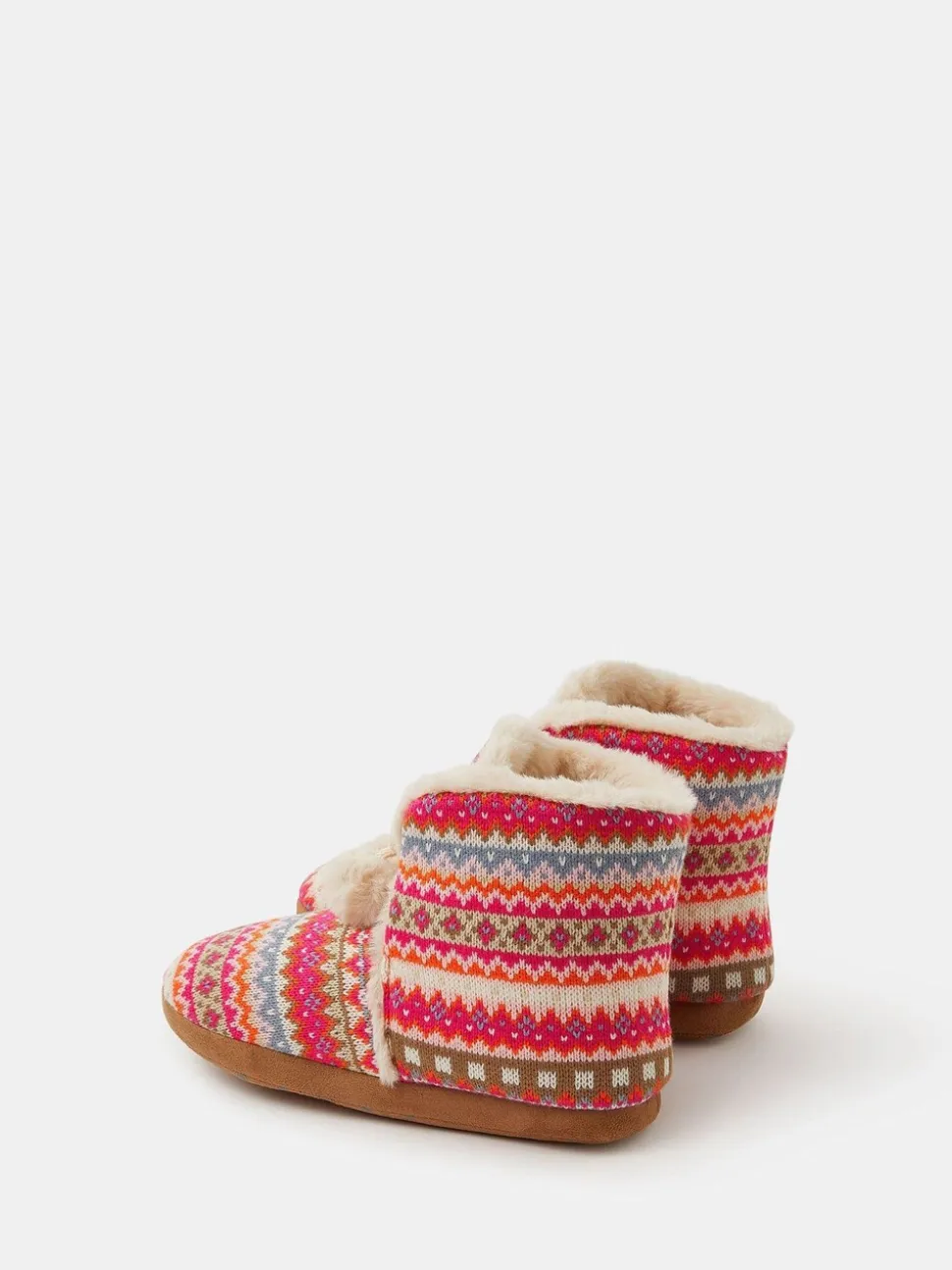 Accessorize Fair Isle Slipper Boots