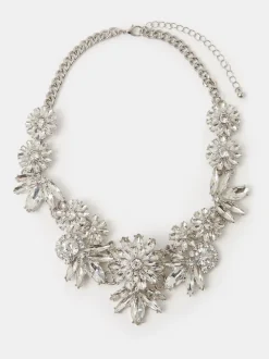 Accessorize Floral Crystal Statement Necklace
