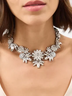 Accessorize Floral Crystal Statement Necklace