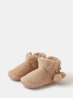 Accessorize Fluffy Braided Slipper Boots