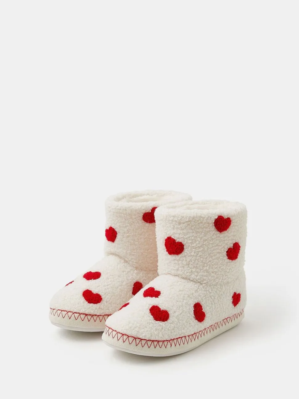 Accessorize Heart Print Slipper Boots