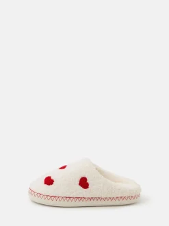 Accessorize Heart Teddy Mule Slippers
