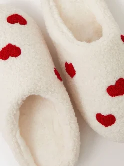 Accessorize Heart Teddy Mule Slippers