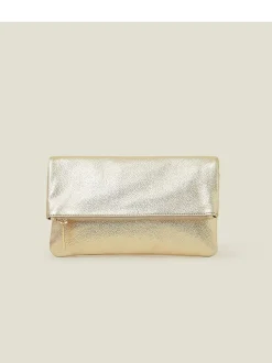 Accessorize Leather Fold Over Clutch