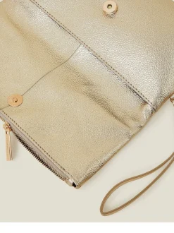 Accessorize Leather Fold Over Clutch