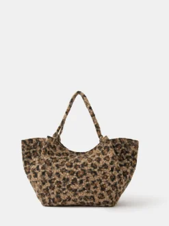 Accessorize Leopard Print Teddy Shoulder Bag