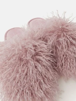 Accessorize Shaggy Faux Fur Slippers