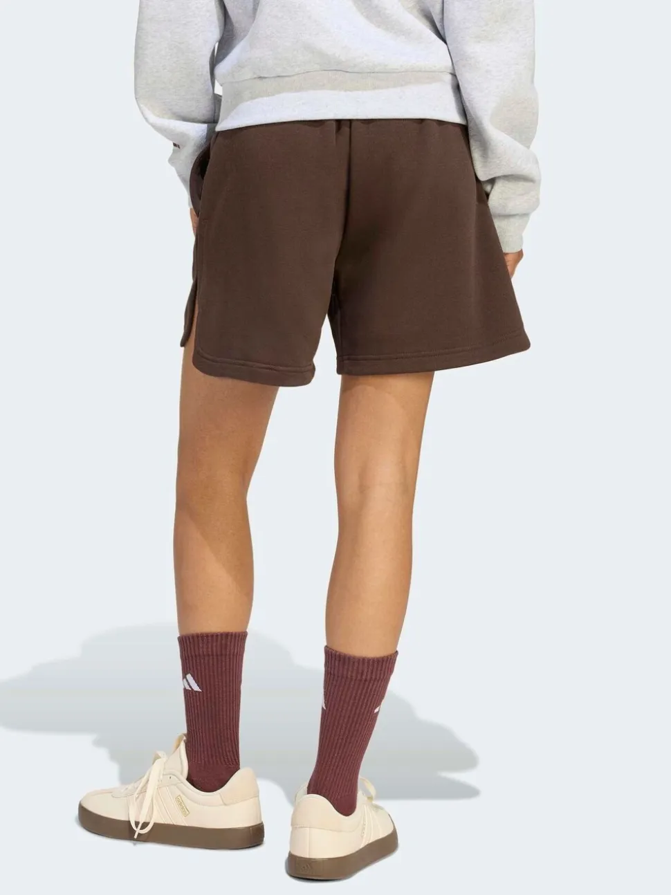 adidas 3 Stripe Studio Fleece Shorts