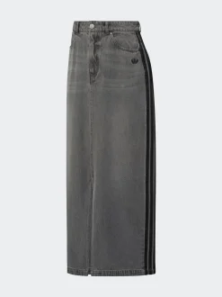 Adidas Original Adicolour 3-strepen denim midi pencilrok van 100% katoen
