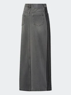 Adidas Original Adicolour 3-strepen denim midi pencilrok van 100% katoen