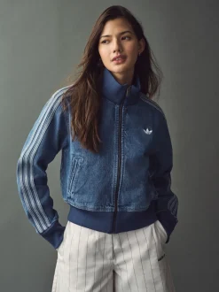 adidas Originals 3 Stripe Denim Track 100% Cotton Top
