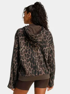 adidas Seasonal Essentials Leopard Print French Terry Hoodie With 3-Stripes