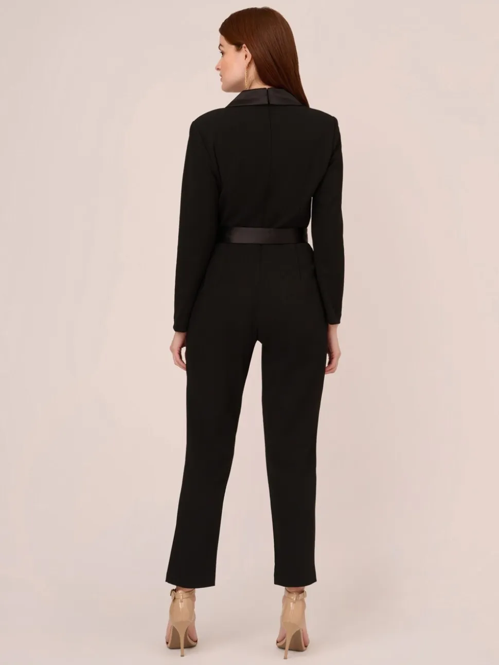 Adrianna Papell crêpe smoking-jumpsuit