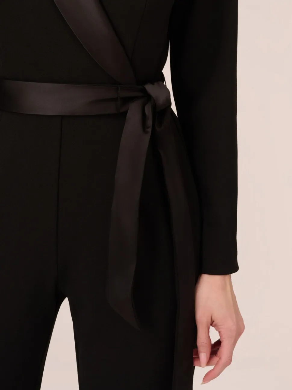Adrianna Papell crêpe smoking-jumpsuit