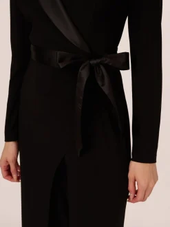 Adrianna Papell Jersey Combo Tuxedo Jumpsuit