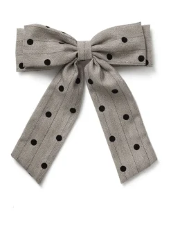 Aela Cream Tweed Polka Dot Hair Bow