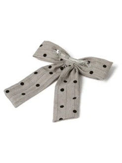 Aela Cream Tweed Polka Dot Hair Bow