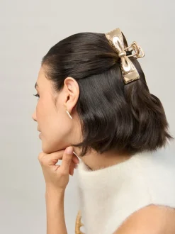Aela Gold Tone Bow Hair Claw