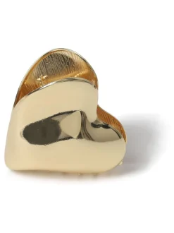 Aela Gold Tone Metal Heart Hair Claw