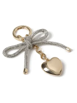 Aela Gold Tone Sparkle Bow Bag Charm