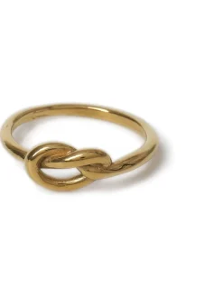 Aela Gold Tone Stainless Steel Knot Ring