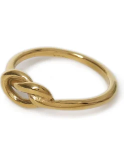 Aela Gold Tone Stainless Steel Knot Ring