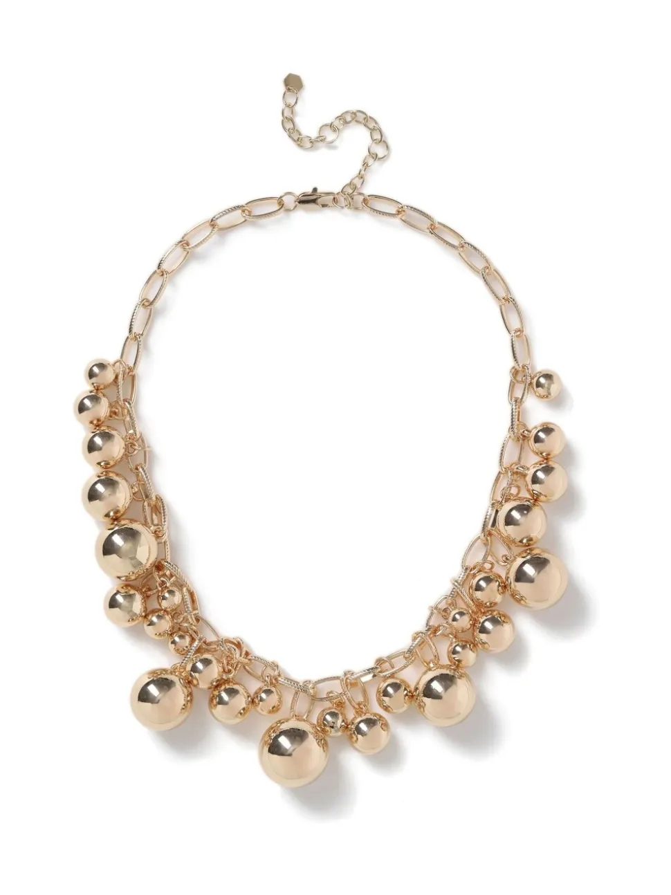 Aela Gold Tone Statement Sphere Cluster Collar Necklace