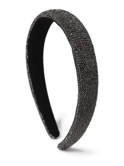 Aela Grey Sparkle Puff Headband