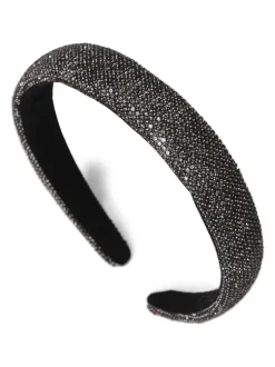 Aela Grey Sparkle Puff Headband