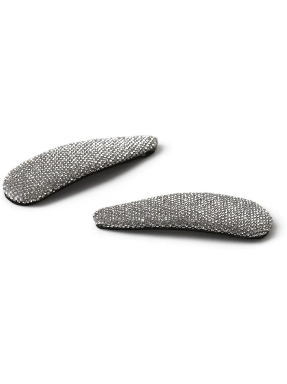Aela Large Silver Tone Sparkle Snap Hair Clip