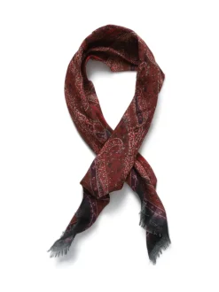 Aela Red Paisley Scarf