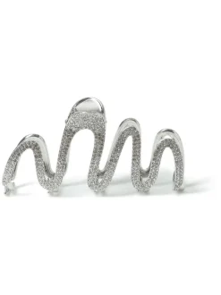 Aela Silver Tone Rhinestone Wiggle Hair Claw