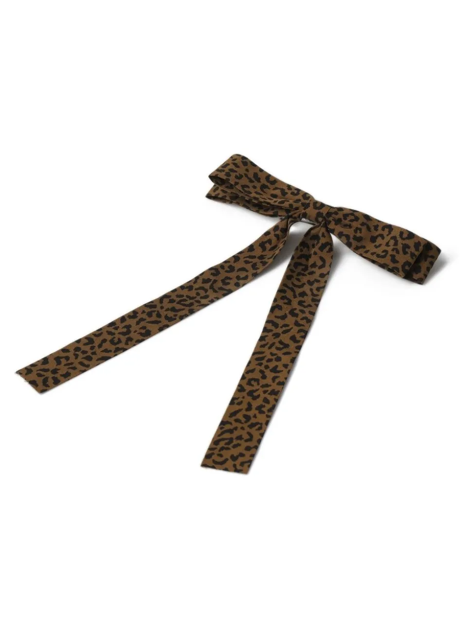 Aela Skinny Leopard Print Brown Bow