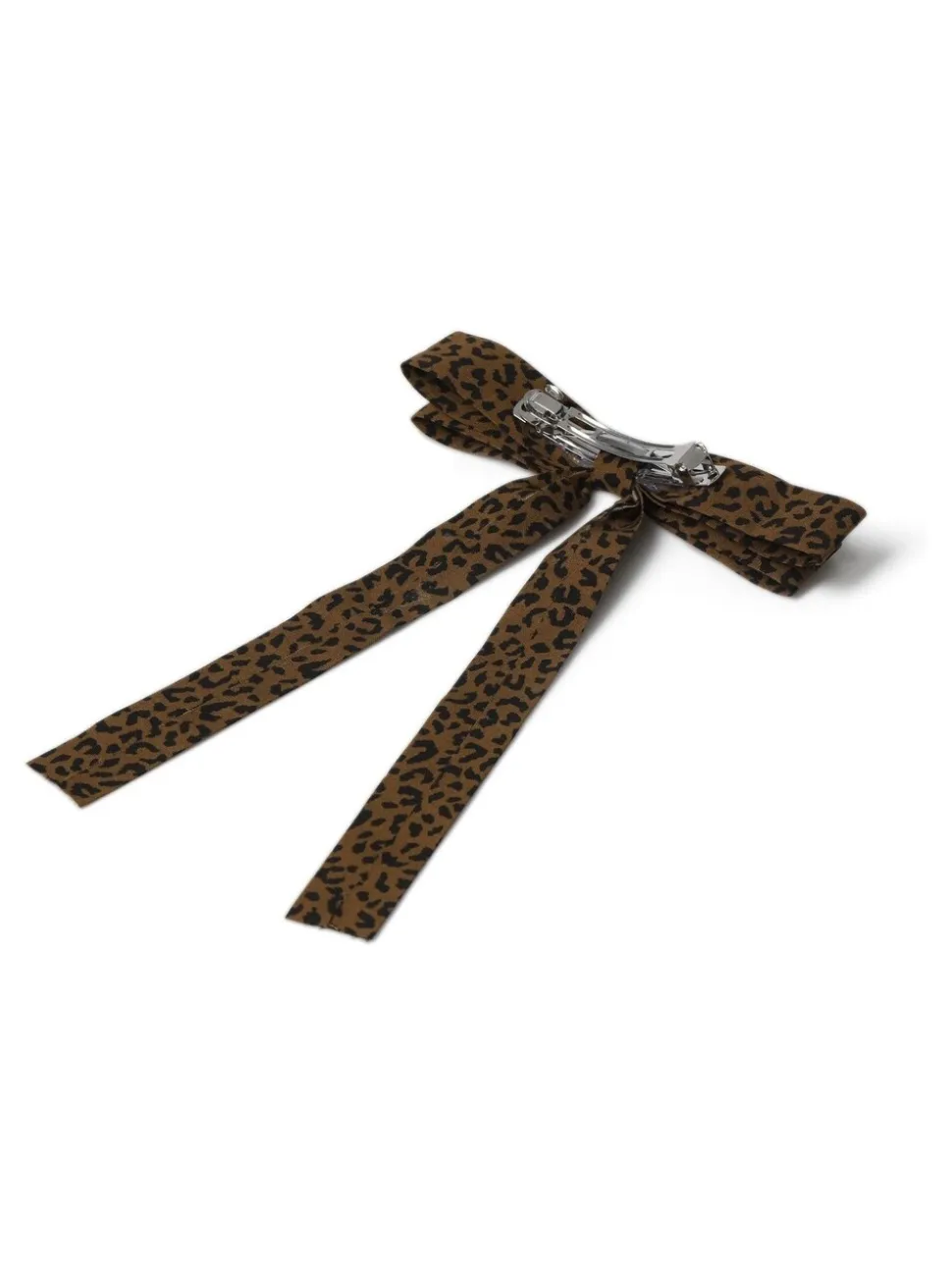 Aela Skinny Leopard Print Brown Bow