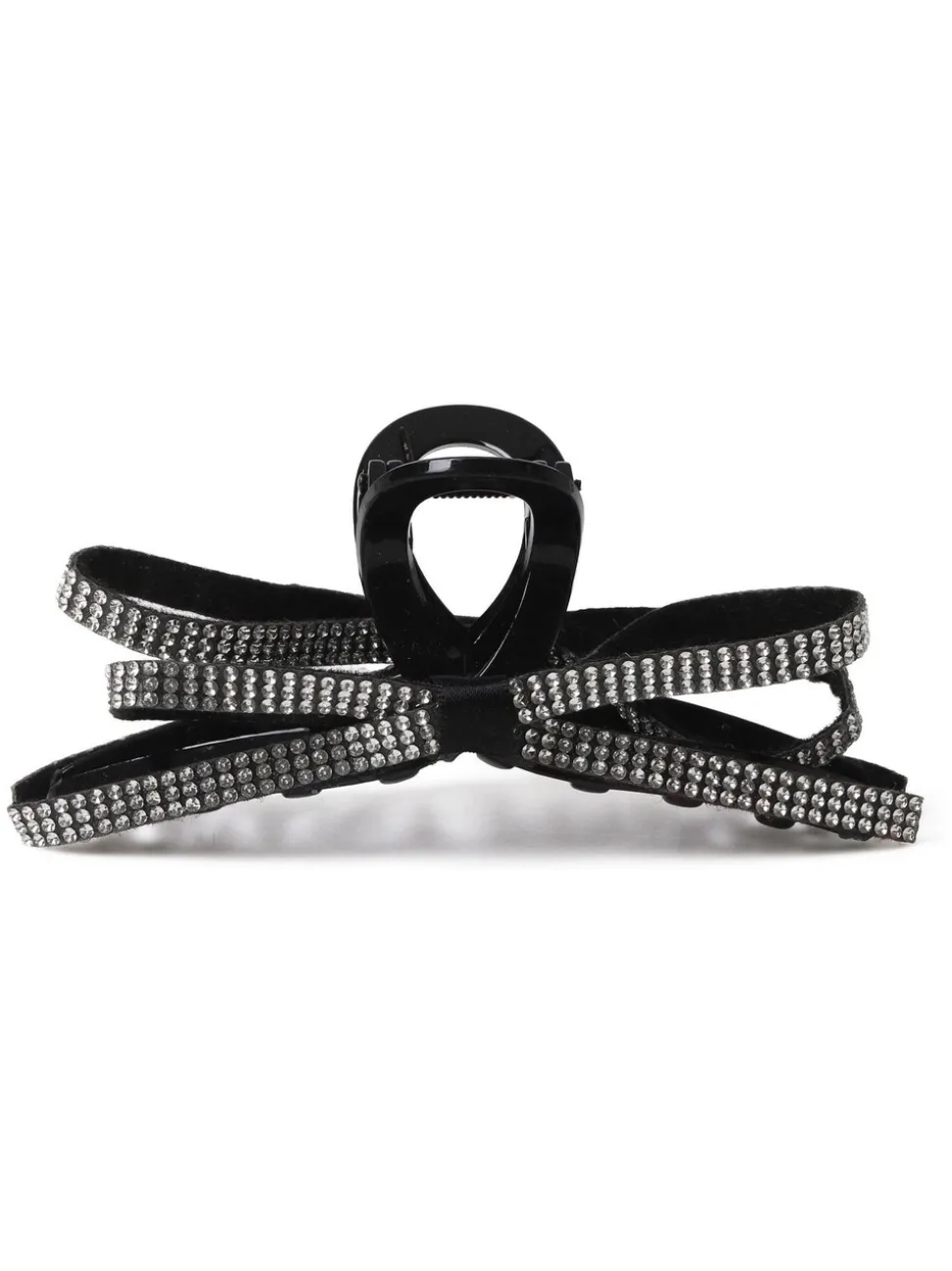 Aela Skinny Sparkle Black Bow Claw