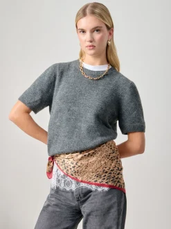 Aela Snake Print Brown Scarf