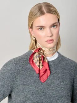 Aela Snake Print Brown Scarf