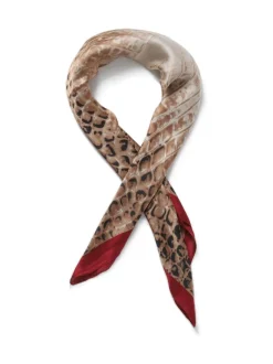 Aela Snake Print Brown Scarf