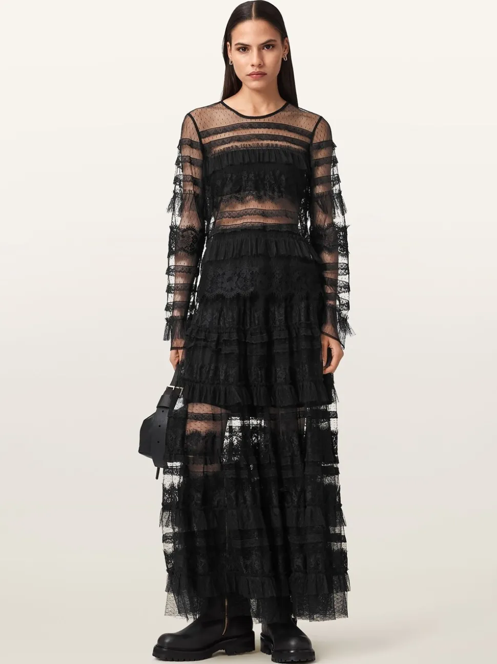 AllSaints Arlea Tulle Skirt