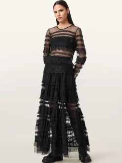 AllSaints Arlea Tulle Skirt